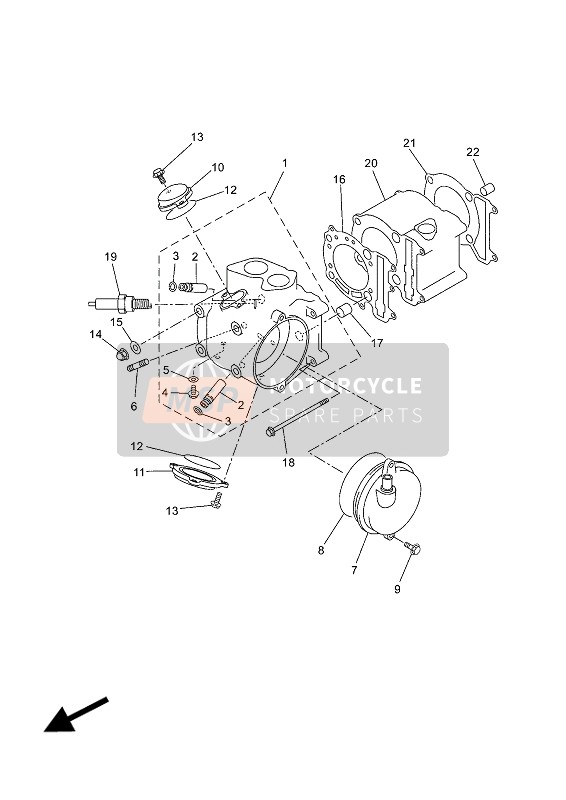 995301401600, Pin, Dowel, Yamaha, 3